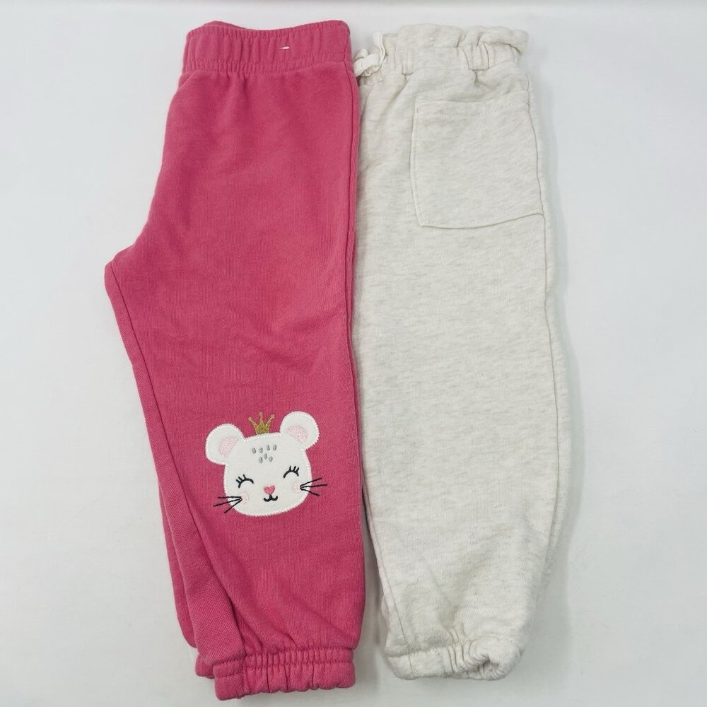 Garanimals Baby Girls‎ 24 Months 2 Piece Sweatpants Clothing Lot Pink/Cream 1167